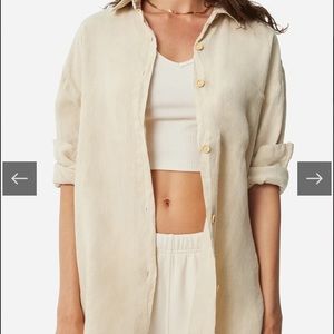 Mate the Label- Long sleeve linen shirt Natural